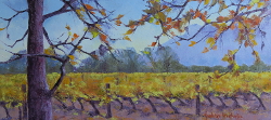 Autumn Vines - Franschhoek | 2019 | Oil on Canvas | 40 x 70 cm